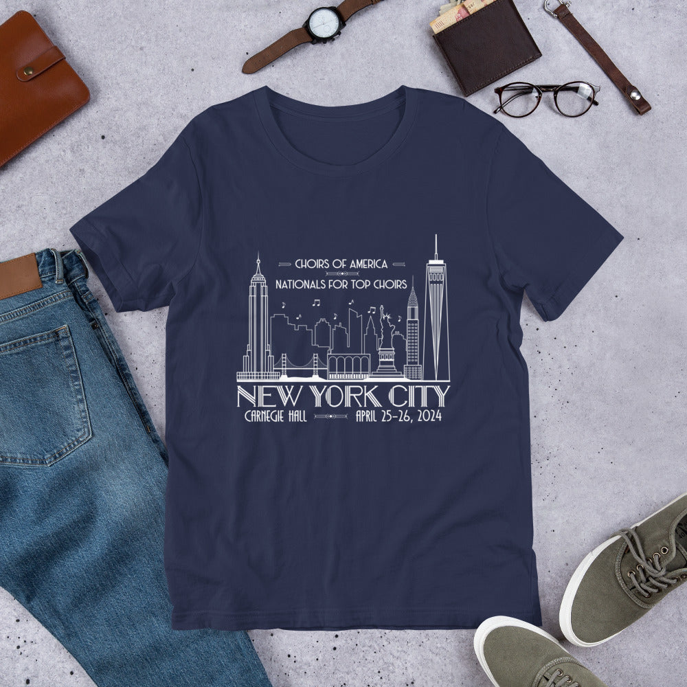 Nationals for Top Choirs, April 25-26, 2024 | Carnegie Hall | Unisex t-shirt